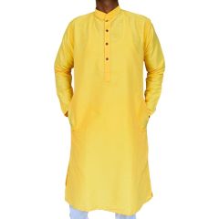 Haldi Dress for Men in Plain Dupion Silk