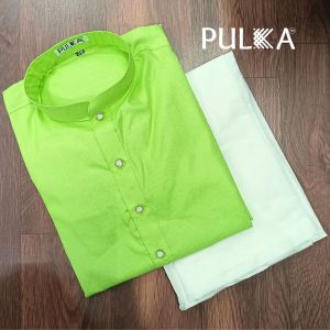 Pulka Magic Cotton Soild Kurta for Men