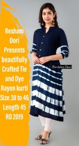 Crafted Tie And Dye Rayon Kurti